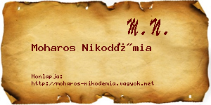 Moharos Nikodémia névjegykártya